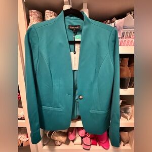41 Hawthorn Teal Open-Front Blazer Jacket